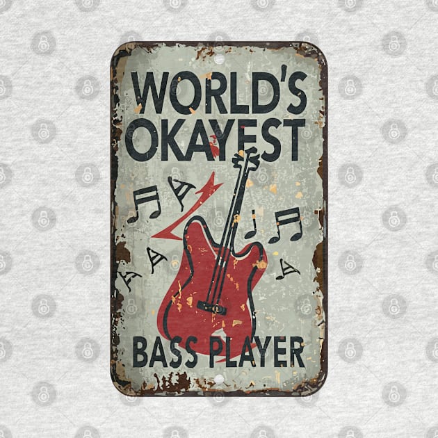 "Retro Groove: Okayest Bass Player" - Funny Musician Bass Music by stickercuffs